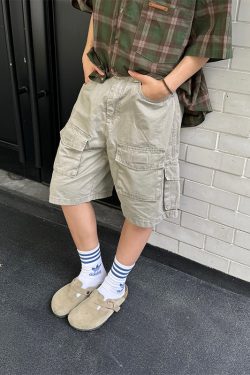 Retro Multi-Pocket Work Shorts for Men and Women - Casual Loose Washed Straight-Leg 5-Point Shorts in Japanese Summer Style