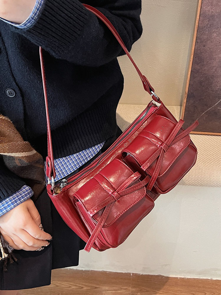 Retro Oil Wax Leather Underarm Bag for Women - 2025 Winter Casual Shoulder Bag, Niche High-End Dumpling Style Retro Oil Wax Leather Underarm Bag for Women - 2025 Winter Casual Shoulder Bag, Niche High-End Dumpling Style