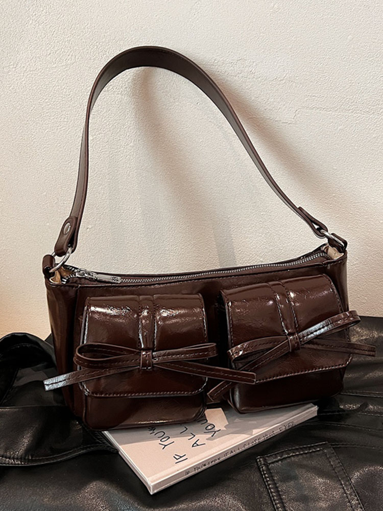 Retro Oil Wax Leather Underarm Bag for Women - 2025 Winter Casual Shoulder Bag, Niche High-End Dumpling Style Retro Oil Wax Leather Underarm Bag for Women - 2025 Winter Casual Shoulder Bag, Niche High-End Dumpling Style