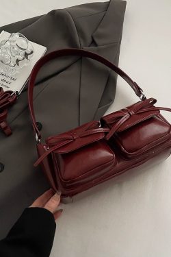 Retro Oil Wax Leather Underarm Bag for Women - 2025 Winter Casual Shoulder Bag, Niche High-End Dumpling Style