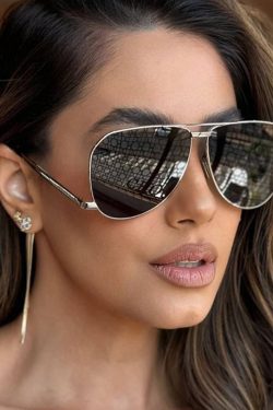 Retro Oversized Punk Double-Bridge Sunglasses for Women - High-End Round Face Frog Glasses for Hip-Hop and Party Style