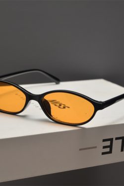 Retro Punk Style Ultra-Small Oval Sunglasses for Men and Women - Trendy Slimming Hip-Hop Sunglasses for Small Faces