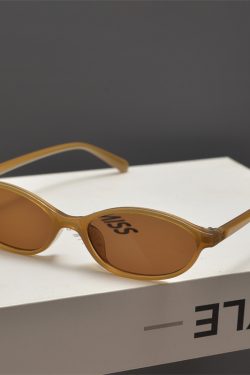 Retro Punk Style Ultra-Small Oval Sunglasses for Men and Women - Trendy Slimming Hip-Hop Sunglasses for Small Faces