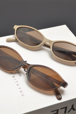 Retro Punk Style Ultra-Small Oval Sunglasses for Men and Women - Trendy Slimming Hip-Hop Sunglasses for Small Faces