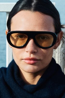 Retro Round Face Frog Sunglasses in Orange Tea Color - Unisex Slimming Fashion for Hip-Hop & Party Style