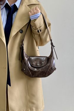 Retro Saddle Bag for Women - Handheld Crossbody Small Bag, Spring Summer 2025 Niche Design, Perfect for Y2K and Vintage Styles