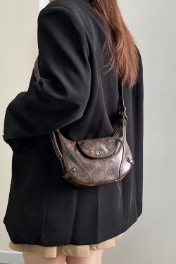 Retro Saddle Bag for Women - Handheld Crossbody Small Bag, Spring Summer 2025 Niche Design, Perfect for Y2K and Vintage Styles
