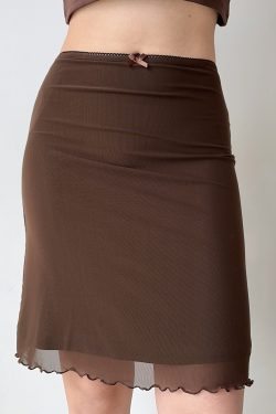 Retro Solid Color Lace Mesh Skirt - Women's Bodycon Short Skirt for Summer, European and American Style, Y2K Fashion