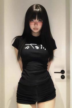 Retro Spicy Girl Letter Print Short Sleeve T-Shirt for Women - Waist-Cinching, Slim-Fit Stretchy Summer Top