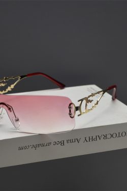 Retro Square Frameless Cut-Edge Sunglasses for Women - Millennial Punk Style, Internet Celebrity Street Fashion Accessory