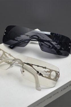 Retro Square Frameless Cut-Edge Sunglasses for Women - Millennial Punk Style, Internet Celebrity Street Fashion Accessory