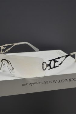 Retro Square Frameless Cut-Edge Sunglasses for Women - Millennial Punk Style, Internet Celebrity Street Fashion Accessory