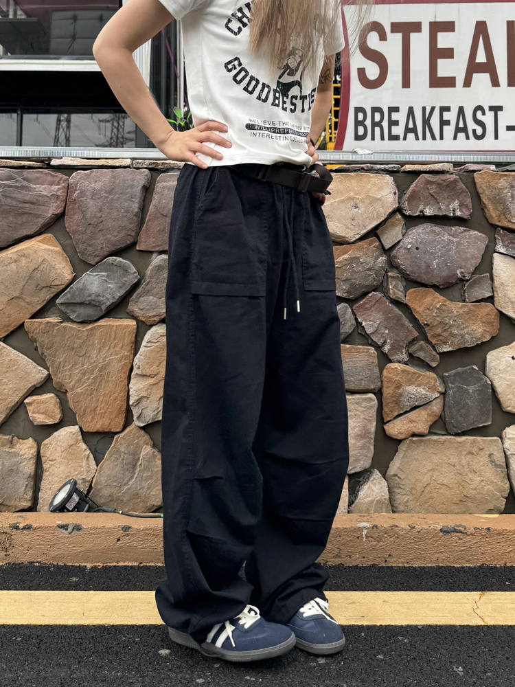 Retro Straight Loose Work Pants for Men and Women - Casual Elastic Waist Versatile Wrinkled Long Pants for Everyday Style Retro Straight Loose Work Pants for Men and Women - Casual Elastic Waist Versatile Wrinkled Long Pants for Everyday Style