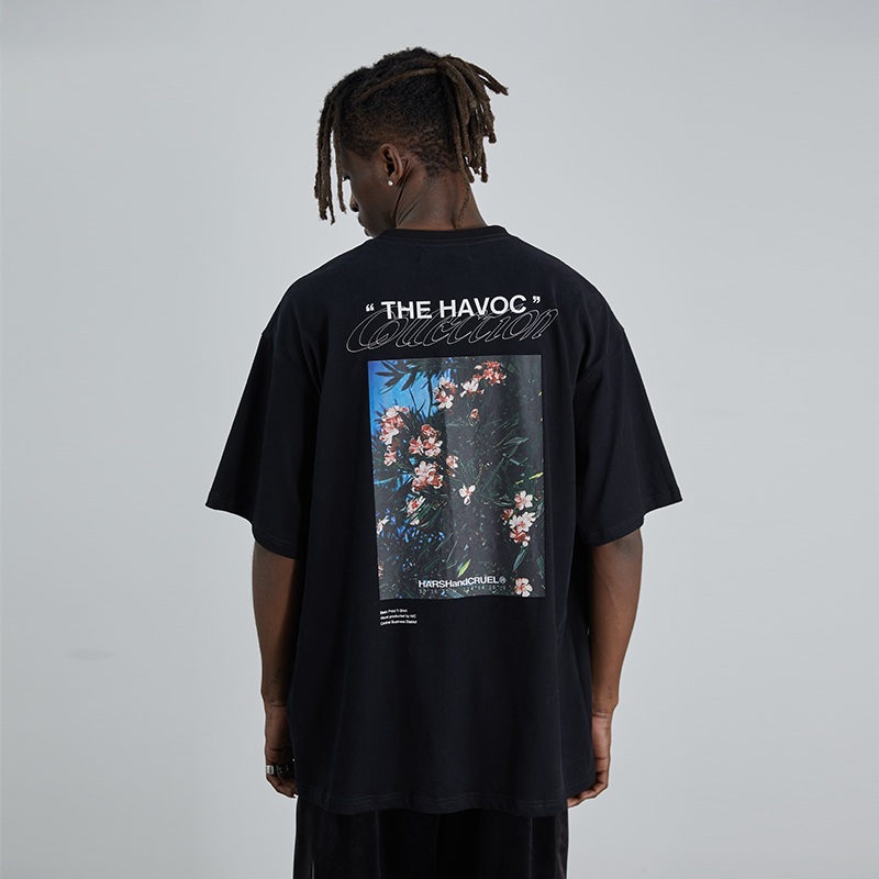 Retro Street Photography Pure Cotton Knitted Loose Short Sleeve T-Shirt for a 90s Inspired Look Retro Street Photography Pure Cotton Knitted Loose Short Sleeve T-Shirt for a 90s Inspired Look