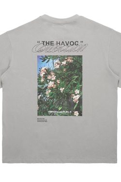 Retro Street Photography Pure Cotton Knitted Loose Short Sleeve T-Shirt for a 90s Inspired Look