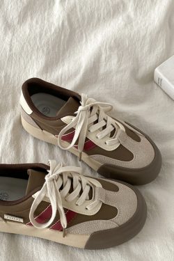 Retro Thick-Soled Women's Casual Sports Shoes - Versatile College Style for Spring 2025 - Trendy Y2K Inspired Footwear