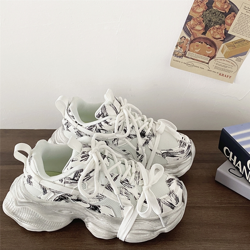 Retro Vintage Black Warrior Dad Shoes for Women - Thick-Soled Height-Increasing Sports Casual Sneakers, Trendy 2025 Style Retro Vintage Black Warrior Dad Shoes for Women - Thick-Soled Height-Increasing Sports Casual Sneakers, Trendy 2025 Style