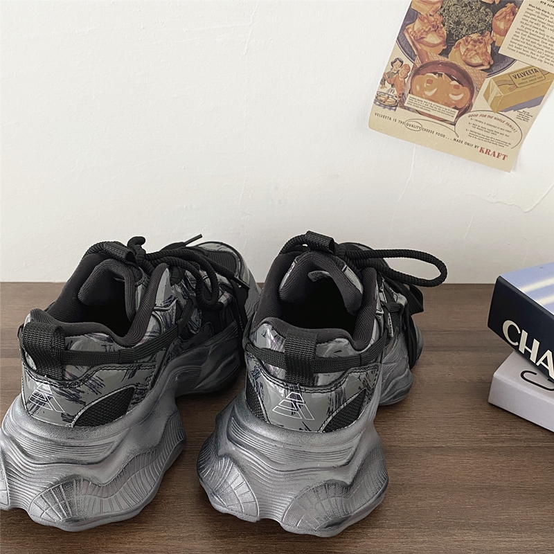 Retro Vintage Black Warrior Dad Shoes for Women - Thick-Soled Height-Increasing Sports Casual Sneakers, Trendy 2025 Style Retro Vintage Black Warrior Dad Shoes for Women - Thick-Soled Height-Increasing Sports Casual Sneakers, Trendy 2025 Style