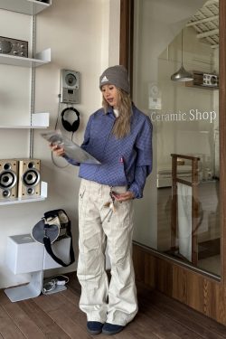 Retro Washed Vintage Multi-Pocket Straight-Leg Work Pants for Men and Women - Loose American Street Casual Style