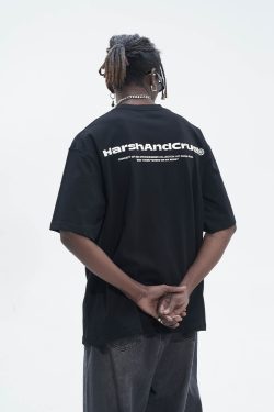 Rottweiler Head Graphic Short Sleeve T-Shirt in Harshandcruel Street Style - Trendy Urban Fashion for 90s and Y2K Lovers