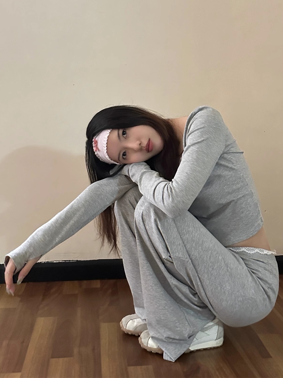 Round Neck Lace Long Sleeve Top & Straight Leg Trousers Slim Fit Set for Women - 2025 Spring Fashion, Elegant Style Round Neck Lace Long Sleeve Top & Straight Leg Trousers Slim Fit Set for Women - 2025 Spring Fashion, Elegant Style