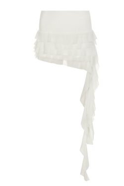Ruffled Irregular Mesh Ribbon Half Skirt - Versatile Cake Skirt for Y2K and Korean Style Fashion