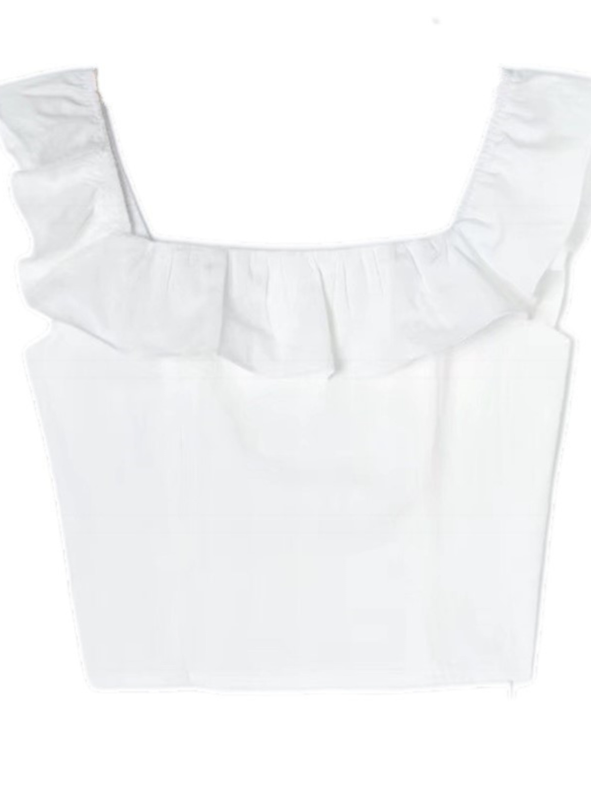 Ruffled White Sleeveless Shirt - Vintage French Romance Vacation Top for Women - Spring/Summer 2025 Fashion Ruffled White Sleeveless Shirt - Vintage French Romance Vacation Top for Women - Spring/Summer 2025 Fashion