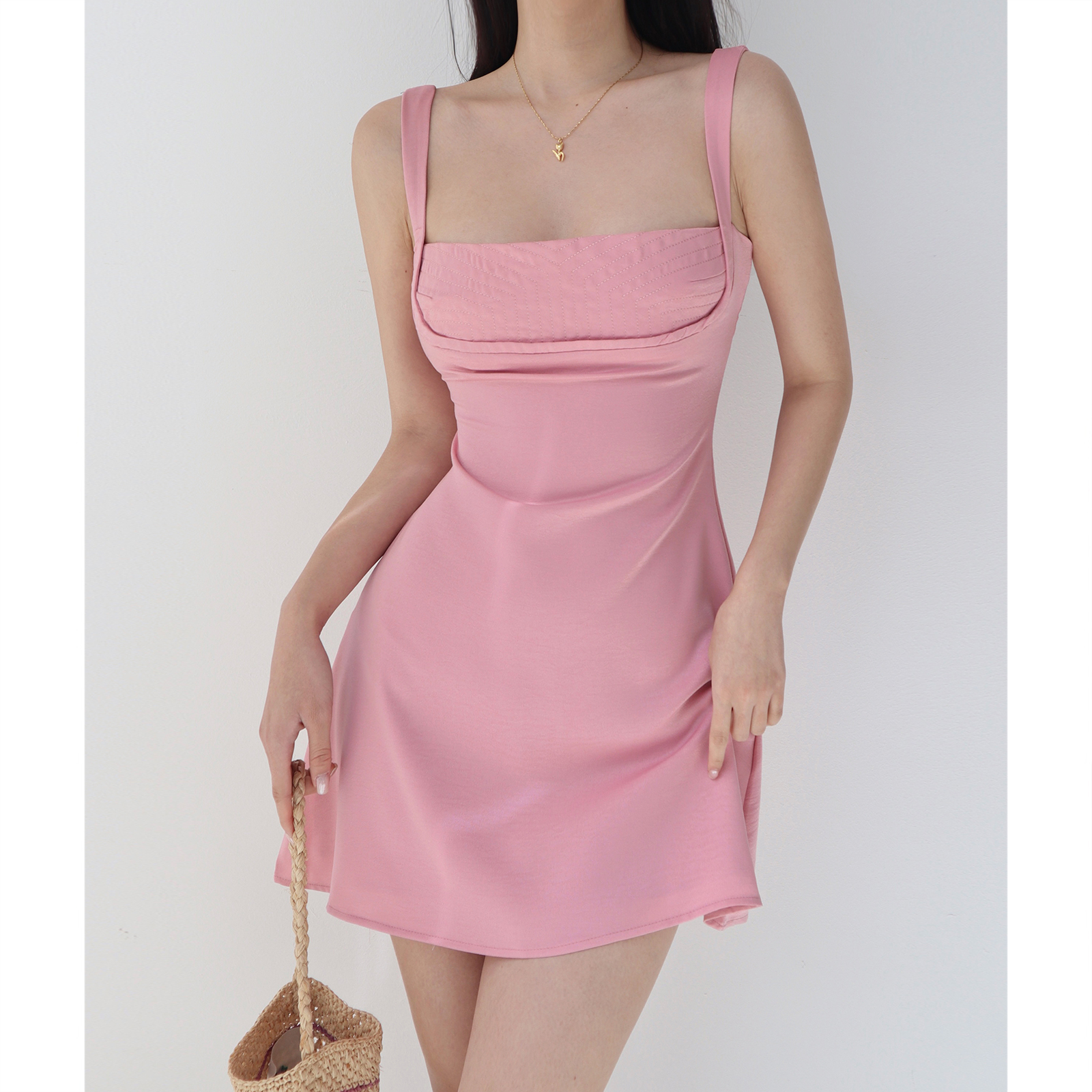 Sexy Bust-Enhancing A-Line Camisole Dress for Women - Slim-Fit, Fresh European and American Style, Perfect for Casual or Night Out Sexy Bust-Enhancing A-Line Camisole Dress for Women - Slim-Fit, Fresh European and American Style, Perfect for Casual or Night Out