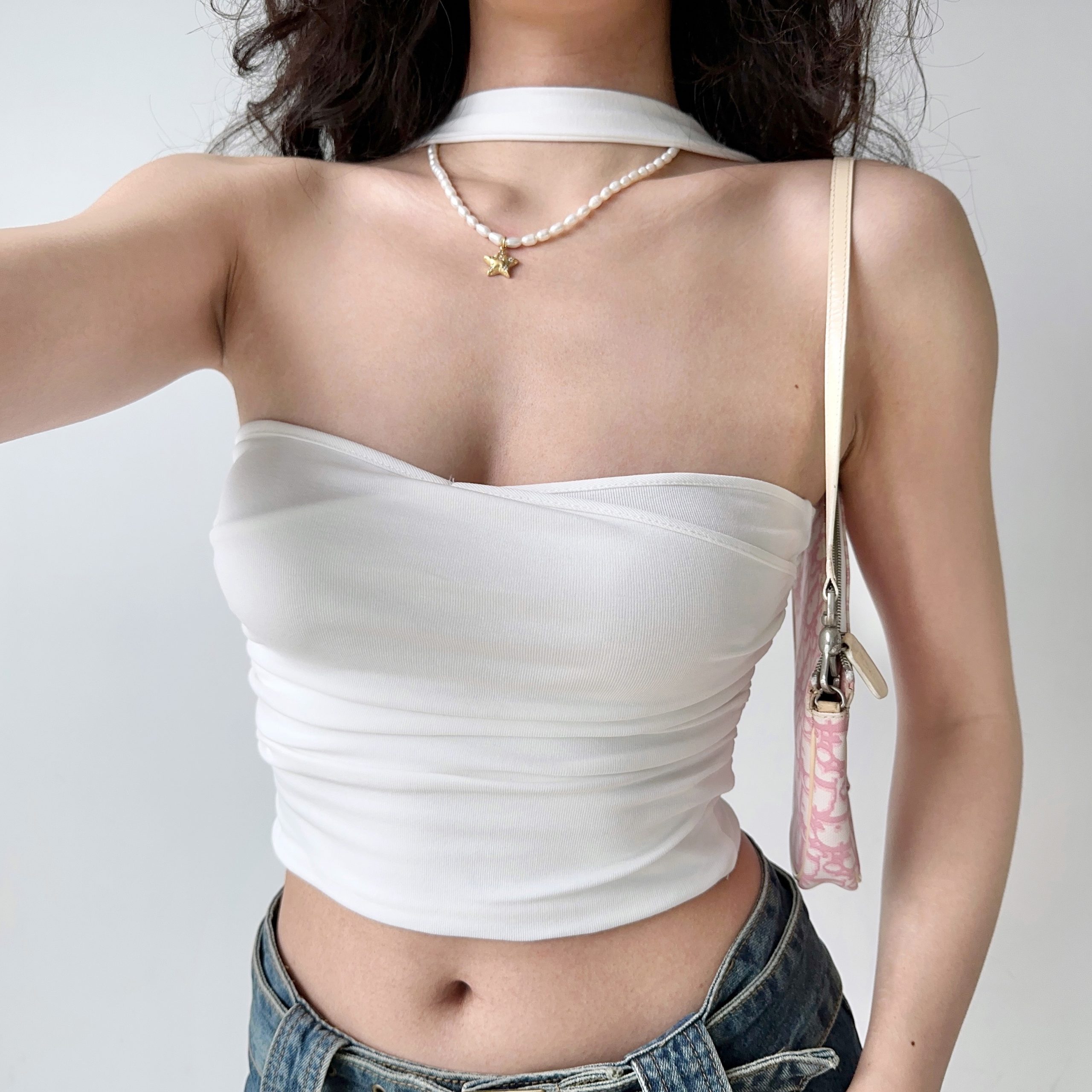 Sexy Halter Strapless Crop Top for Women - European & American Style Slim Sleeveless Summer Shirt Sexy Halter Strapless Crop Top for Women - European & American Style Slim Sleeveless Summer Shirt
