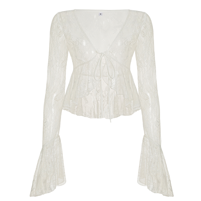 Sexy Lace Spliced Tulle Ruffle Ribbon Half Skirt - Niche Design Long Skirt for 90s and Y2K Fashion Lovers Sexy Lace Spliced Tulle Ruffle Ribbon Half Skirt - Niche Design Long Skirt for 90s and Y2K Fashion Lovers