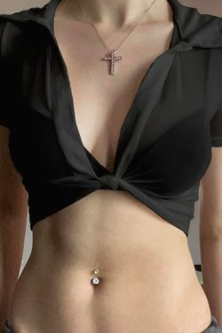 Sexy Mesh Sheer Knotted Tie Deep V Short Top for Women - Hot Girl Style, Trendy Fashion, Subtle Tricks, Perfect for Night Out