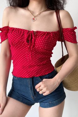 Sexy One-Shoulder Tie T-Shirt for Women with Ruffled Edges - Slim-Fit European and American Style Short Top, Y2K Fashion