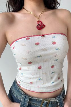 Sexy Printed Strapless Top for Women - European American Style Slim Fit Summer Fashion, Hot Girl Trendy Look
