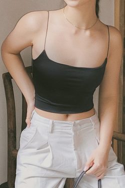 Sexy Red Slim Fit Spaghetti Strap Top with Chest Pads - Women’s Casual Outerwear, Y2K Style