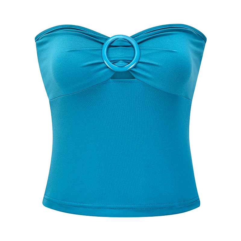 Sexy Retro Strapless Top - Women's Short Outerwear in European & American Style for Summer Fashion Sexy Retro Strapless Top - Women's Short Outerwear in European & American Style for Summer Fashion