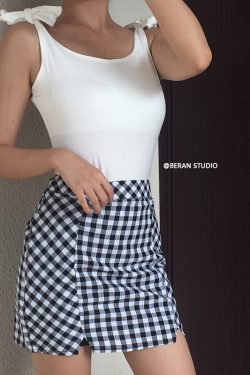 Sexy Shoulder Tie Bow Waist-Cinching Slimming Jumpsuit Tank Top - European and American Style Fashion