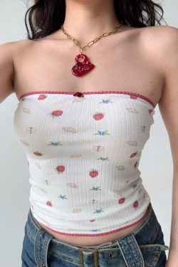 Sexy Strapless Printed Top for Women - Self-Made European American Style Summer Slim Fit Hot Girl Fashion