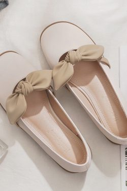 Sheepskin Flat Shoes for Women - 2025 Spring Autumn Evening Style - French Single Shoes for Skirts - Chic & Comfortable Fashion Footwear