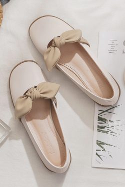 Sheepskin Flat Shoes for Women - 2025 Spring Autumn Evening Style - French Single Shoes for Skirts - Chic & Comfortable Fashion Footwear