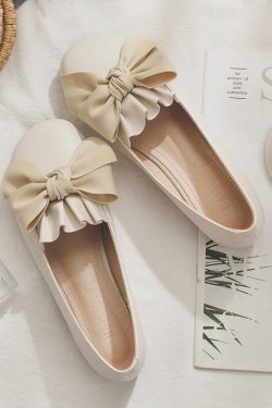 Sheepskin Gentle Evening Wind Style Skirt & Flat Fairy Shoes - Two-Way French Temperament for Spring & Autumn Fashion