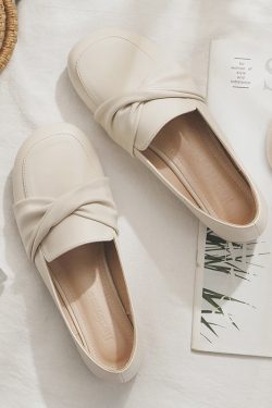 Sheepskin Gentle Evening Wind Style Skirt & Flat Fairy Shoes - Two-Way French Temperament for Spring & Autumn Fashion