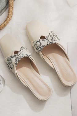 Sheepskin No-Heel Lazy Shoes for Women - French Style Round-Toe Half Slippers, Summer 2025 Outdoor Fashion Versatile Footwear