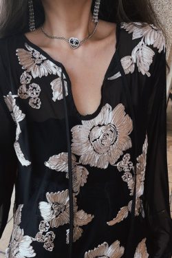 Sheer 3D Floral Pullover T-Shirt for Women - Sexy Style for Spring/Summer 2025, Trendy Hot Girl Fashion