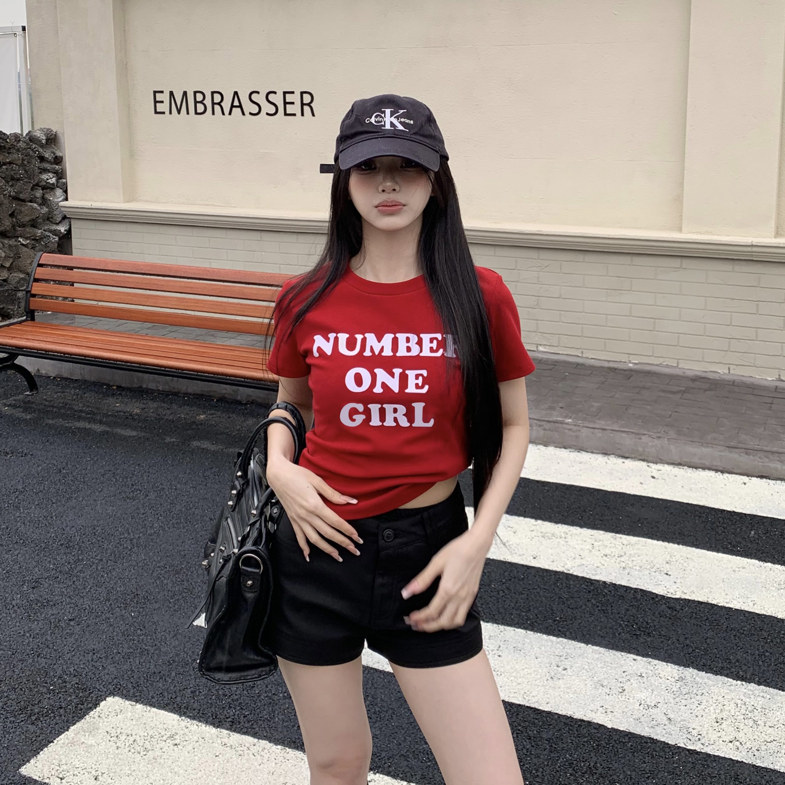 Sister Letter Print Short Sleeve T-Shirt for Women - 2025 Spring Slim Fit Casual Top in Trendy Y2K Style Sister Letter Print Short Sleeve T-Shirt for Women - 2025 Spring Slim Fit Casual Top in Trendy Y2K Style