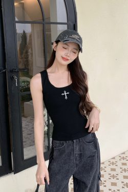 Slim Fit Cross Strap Tank Top for Women - American Style Sleeveless Sports Top - Summer Essential for Active Wear