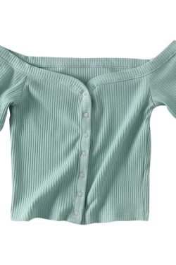 Slim Fit One-Shoulder Ribbed Crop Top T-Shirt for Women - European American Style, Short Sleeve, High Waist, Stretchy Fashion Top