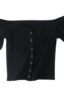 Slim Fit One-Shoulder Ribbed Crop Top T-Shirt for Women - European American Style, Short Sleeve, High Waist, Stretchy Fashion Top