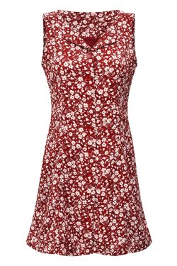 Slim Fit V-Neck Sleeveless Dress - Retro European & American Style, Women's Summer Short Skirt, Chic 90s Look