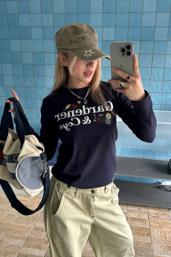 Spicy Girl Embroidered Short-Sleeve T-Shirt for Women - American Style Round Neck High Street Summer Trend Top