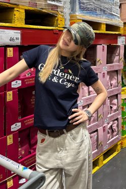 Spicy Girl Embroidered Short-Sleeve T-Shirt for Women - American Style Round Neck High Street Summer Trend Top